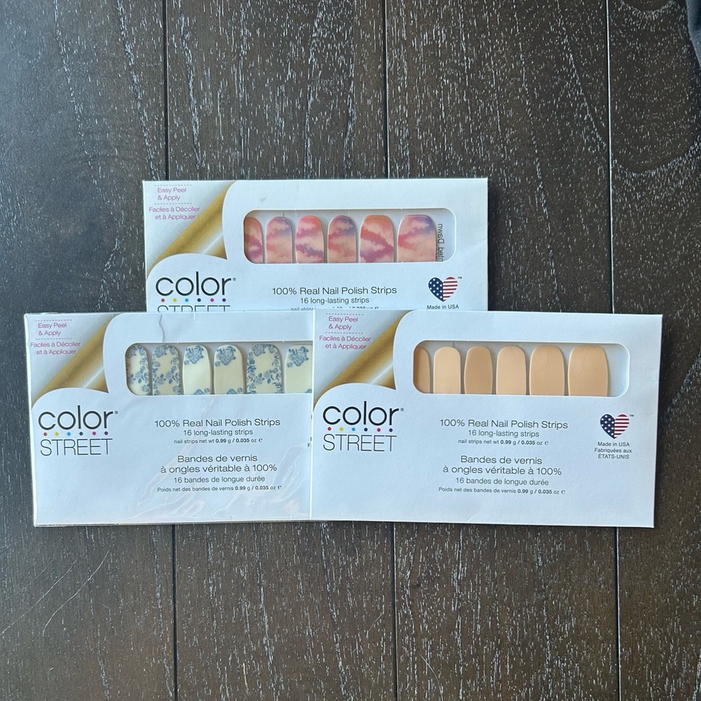 Color Street Nail Strips - Coral, Floral, Nude